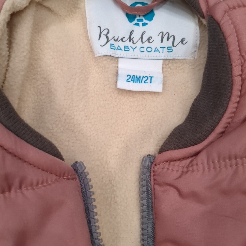 Buckle Kids Pink Puffer Jacket - Picture 2 of 5
